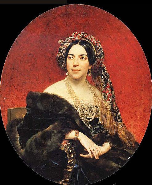 Karl Briullov Portrait of princess Mariya Volkonskaya oil painting image